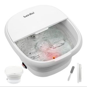 Beinilai Collapsible Foot Spa Bath Massager with Heat,Pedicure Foot Spa